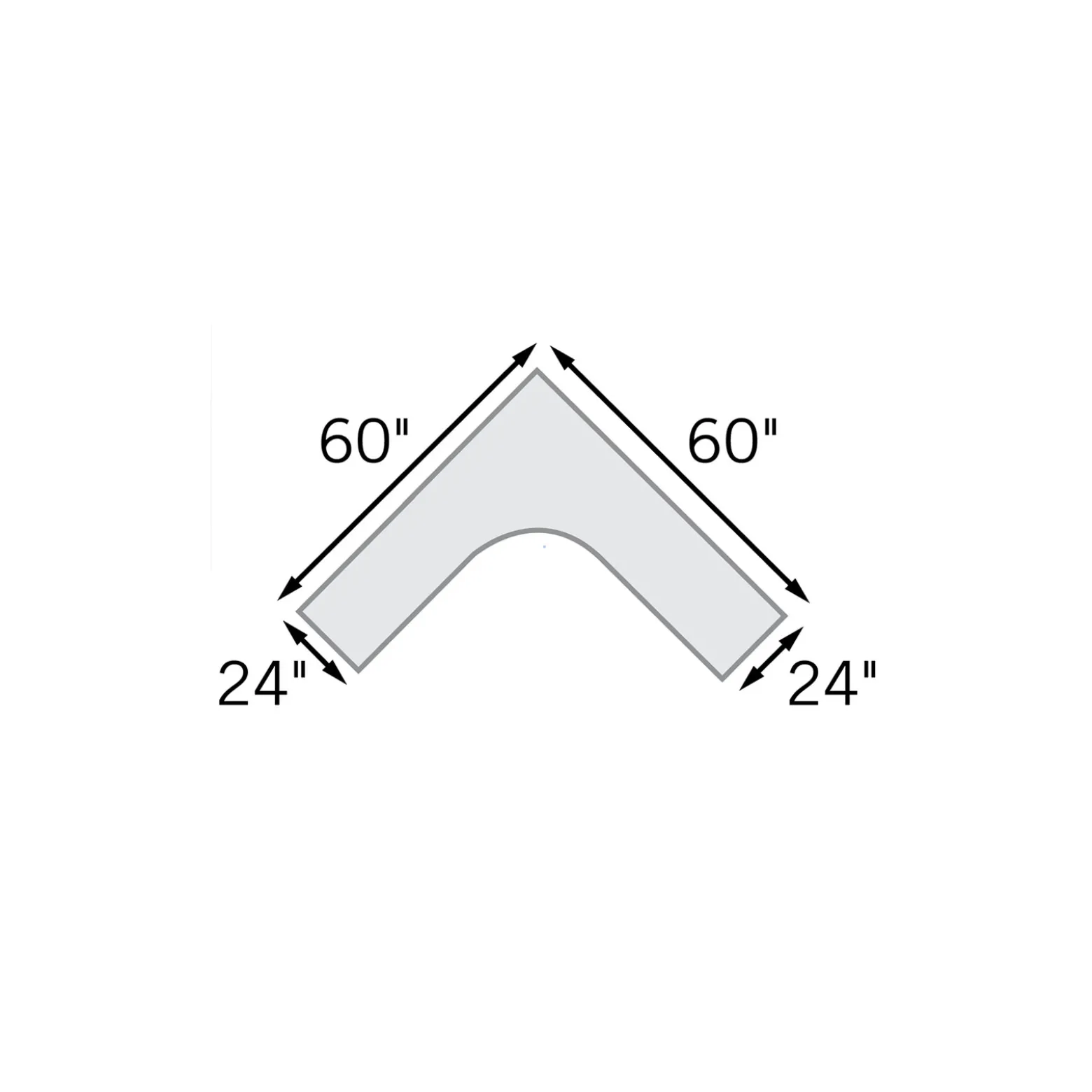 Stature Adjustable Height Corner L-Desk - 60"W x 60"D