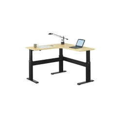 Stature Height Adjustable Standing L-Shaped Desk with Left Hand Return - 72"W x 60"D