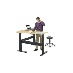 Stature Height Adjustable Standing L-Shaped Desk with Left Hand Return - 72