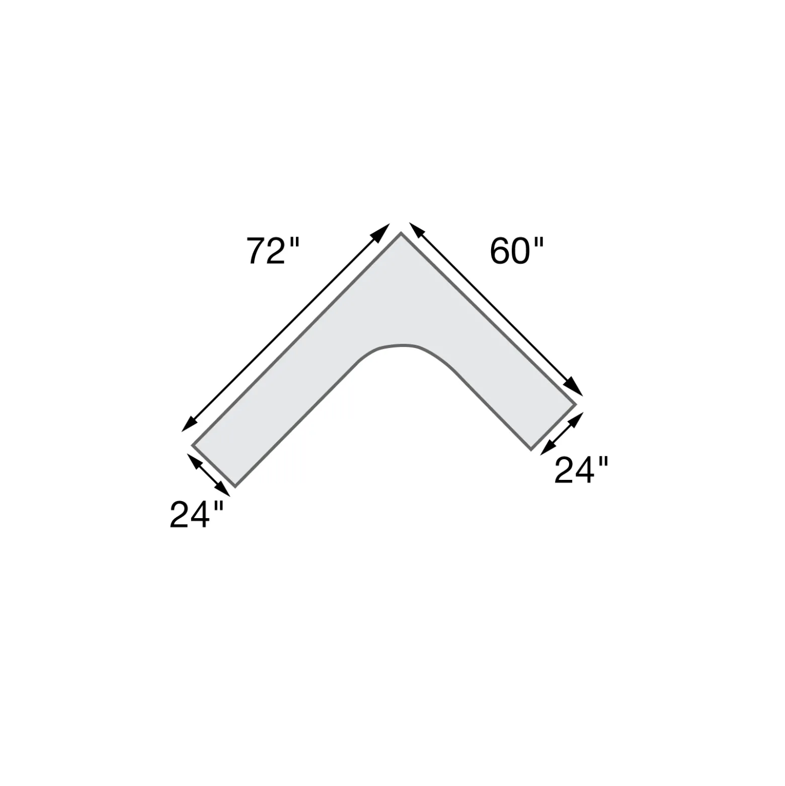 Stature 72"W Adjustable Height L-Desk with 60"D Right Return