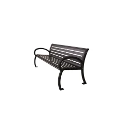 Steel Bench with Armrests - 6 ft