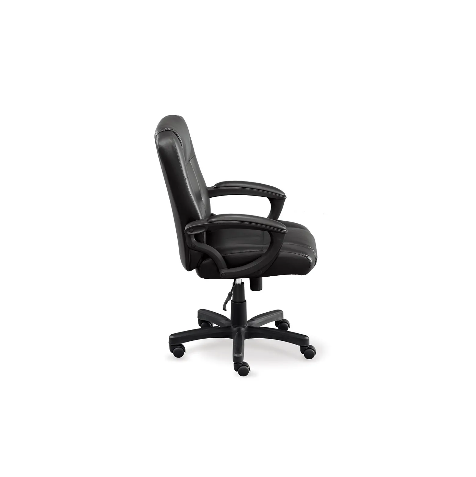 Stellar Faux Leather Mid-Back Chair with Memory Foam Seat