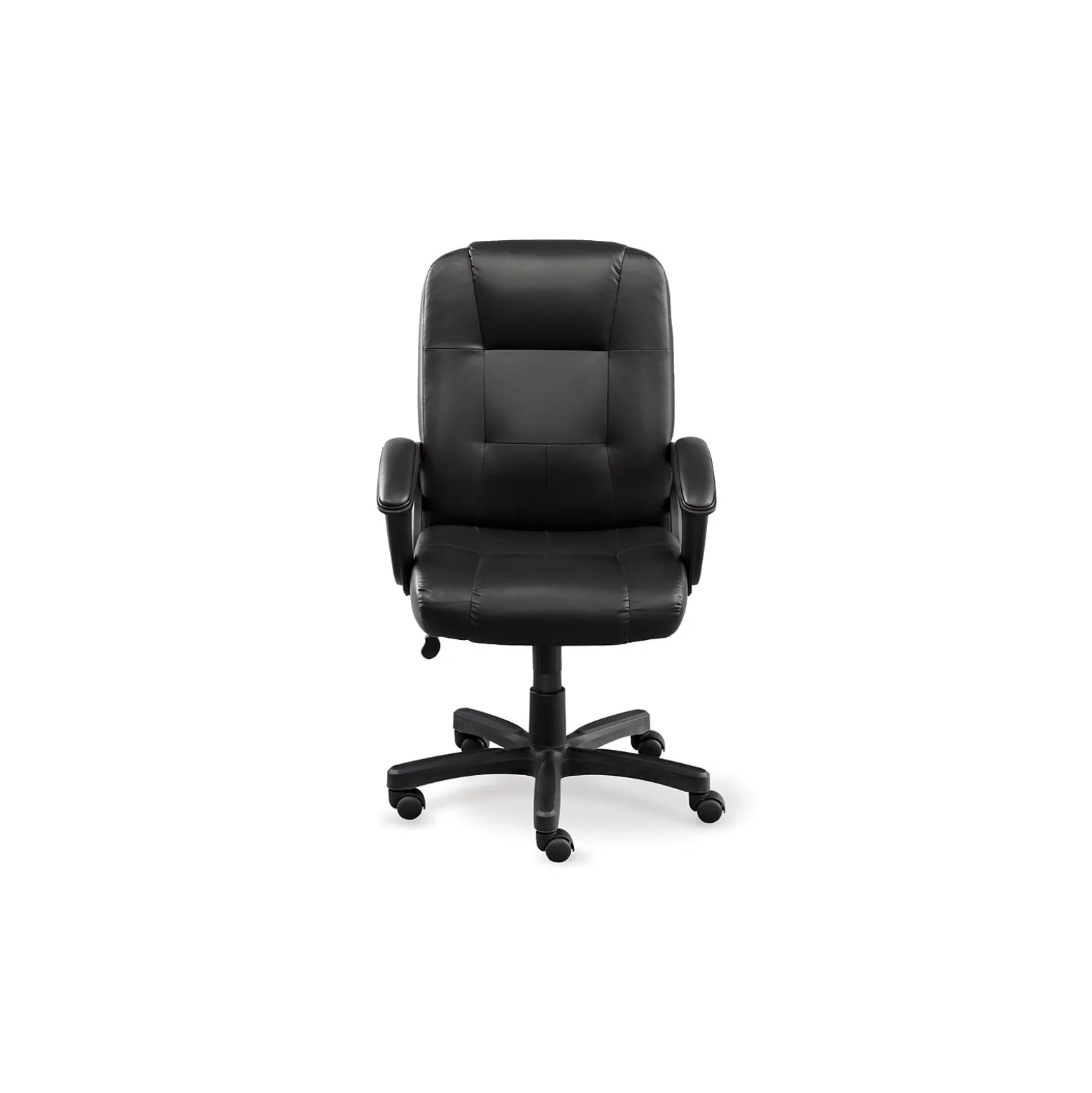 Stellar Faux Leather Mid-Back Chair with Memory Foam Seat