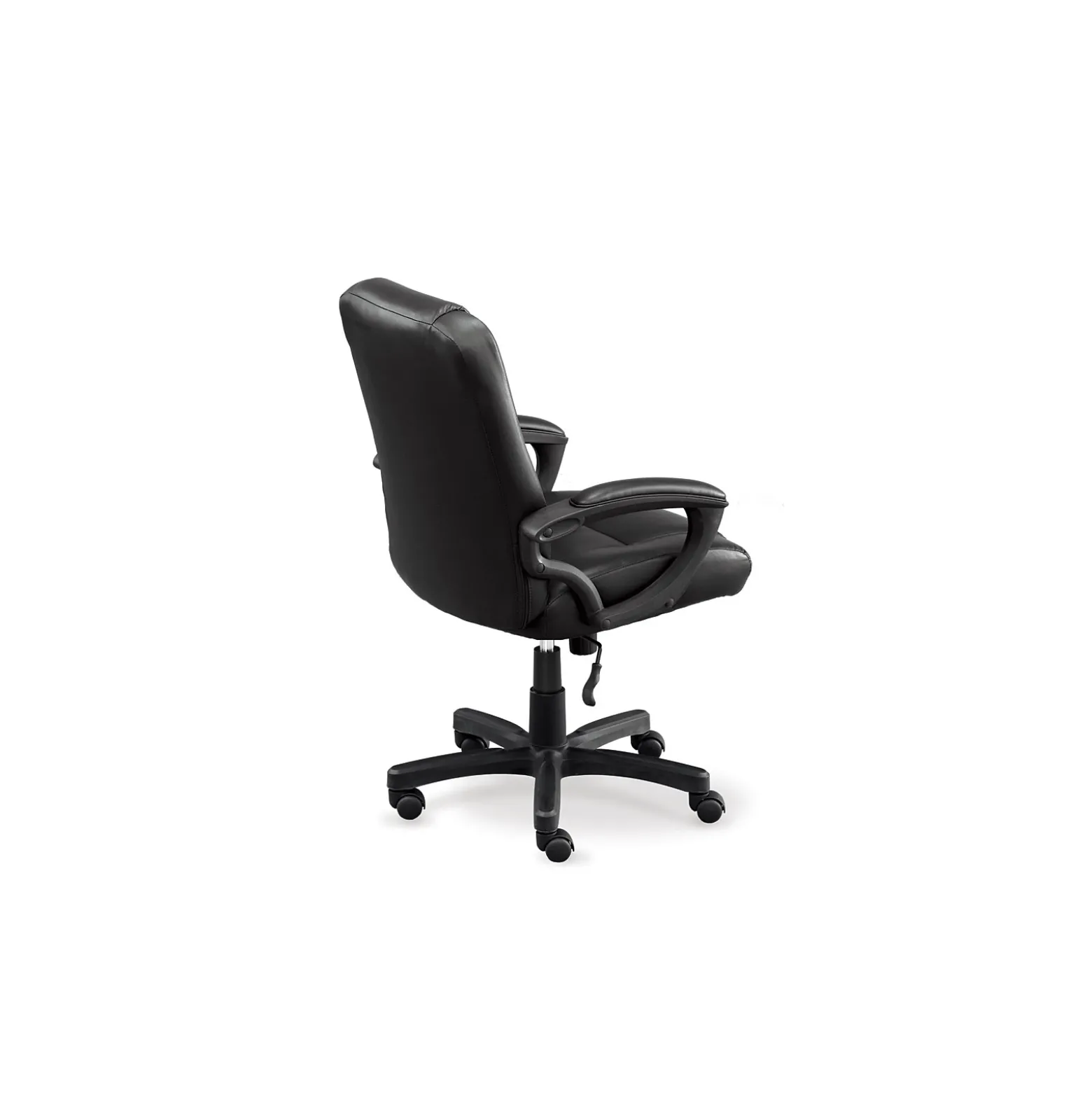Stellar Faux Leather Mid-Back Chair with Memory Foam Seat