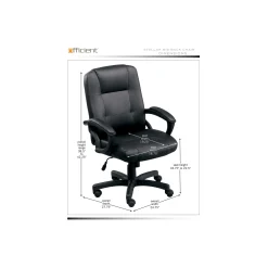 Stellar Faux Leather Mid-Back Chair with Memory Foam Seat