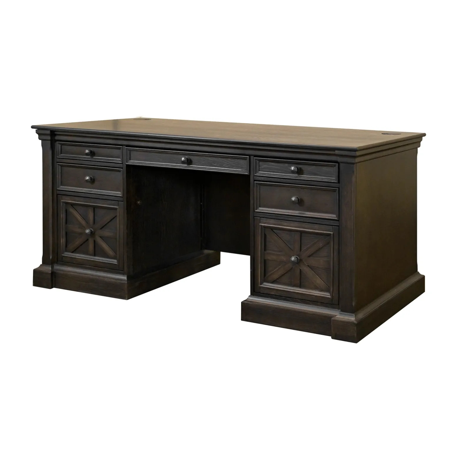 Stockton Double Pedestal Executive Desk – 66"W x 30”D