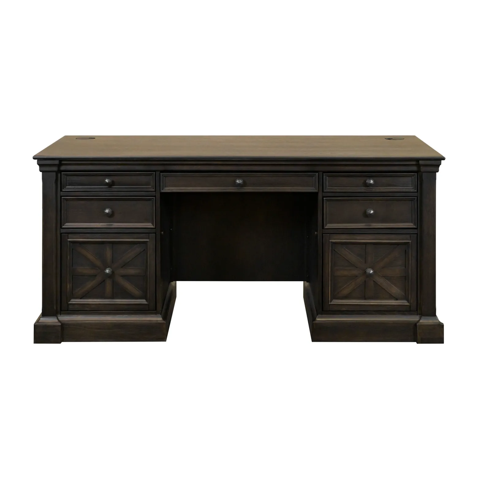 Stockton Double Pedestal Executive Desk – 66"W x 30”D