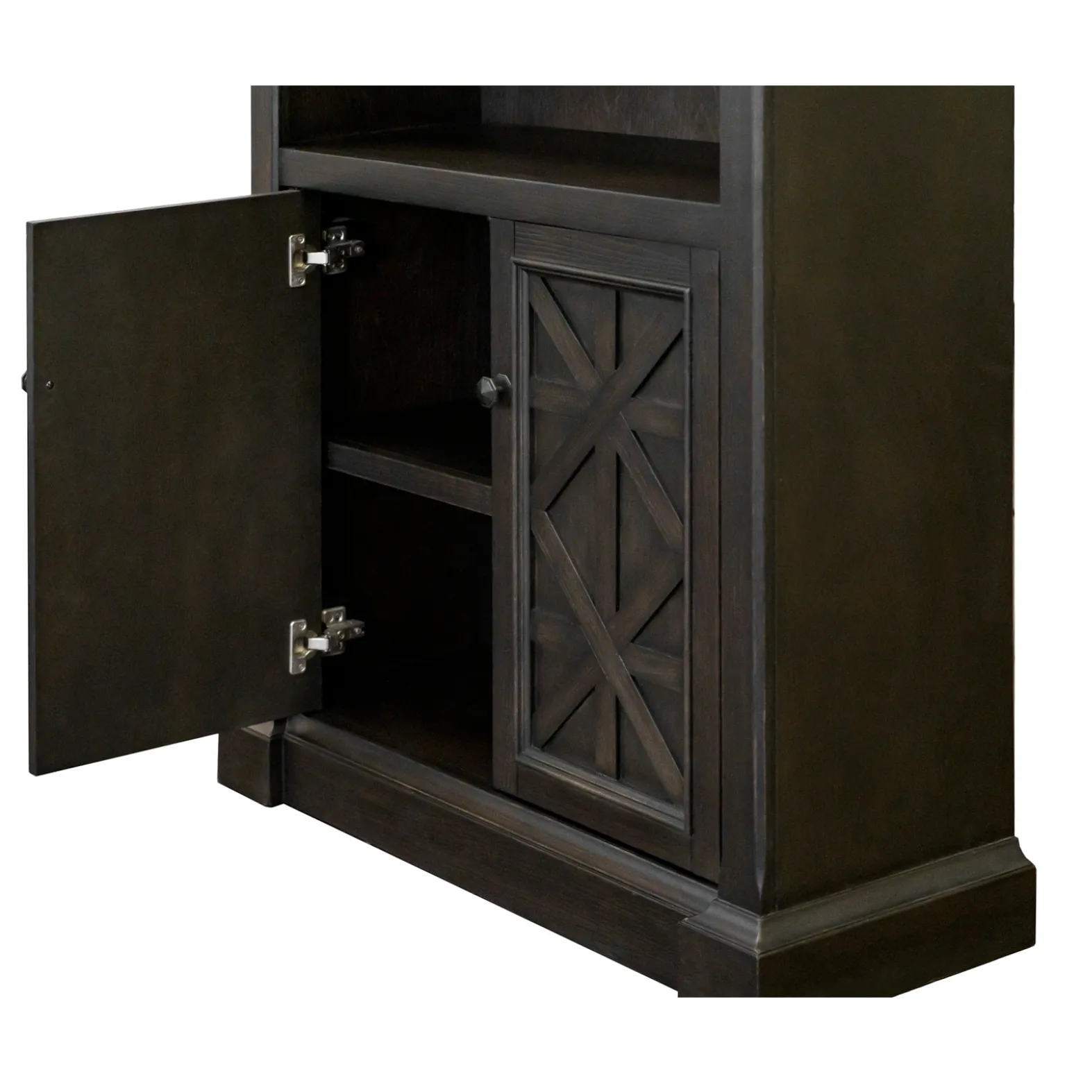 Stockton Open Bookcase w/ Closed Storage – 36"W x 78”H