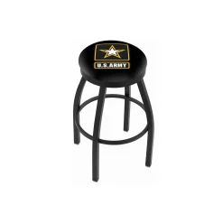 Stool with Vinyl Military Logo - 25"H