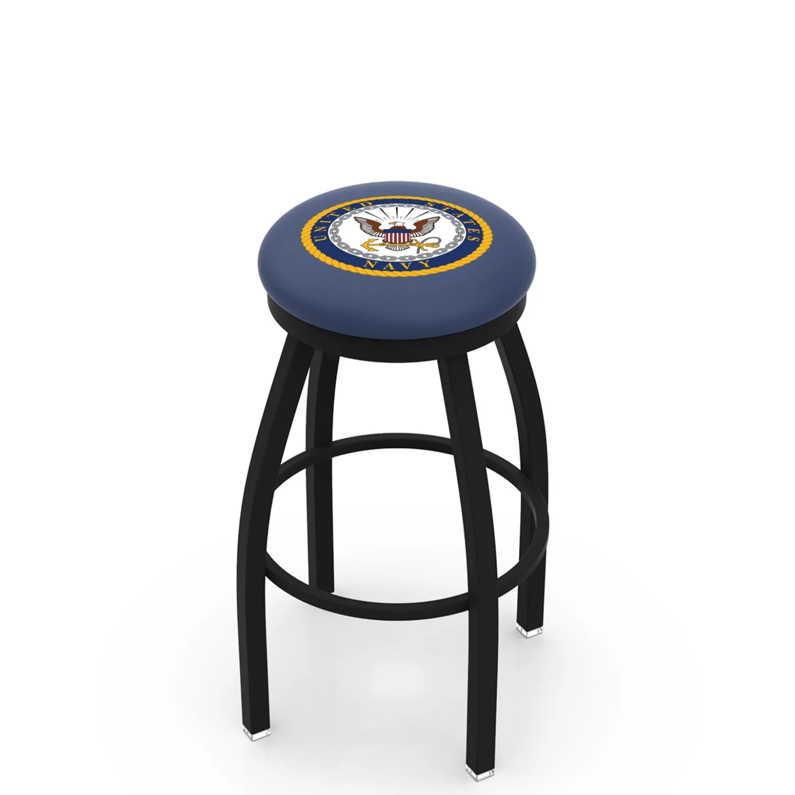 Stool with Vinyl Military Logo - 25"H