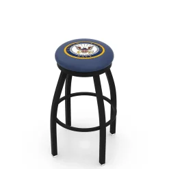 Stool with Vinyl Military Logo - 30"H