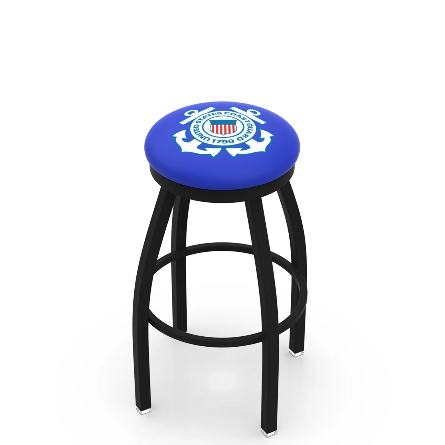 Stool with Vinyl Military Logo - 30"H