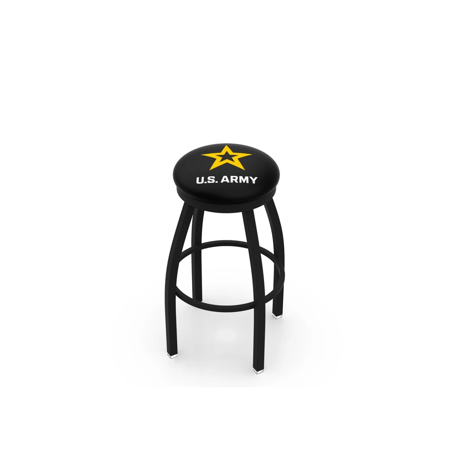 Stool with Vinyl Military Logo - 30"H