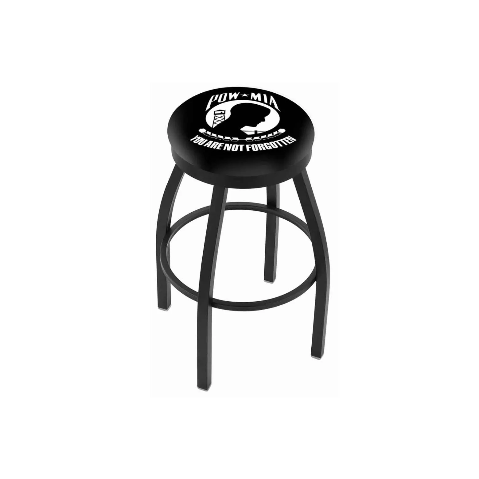 Stool with Vinyl Military Logo - 30"H