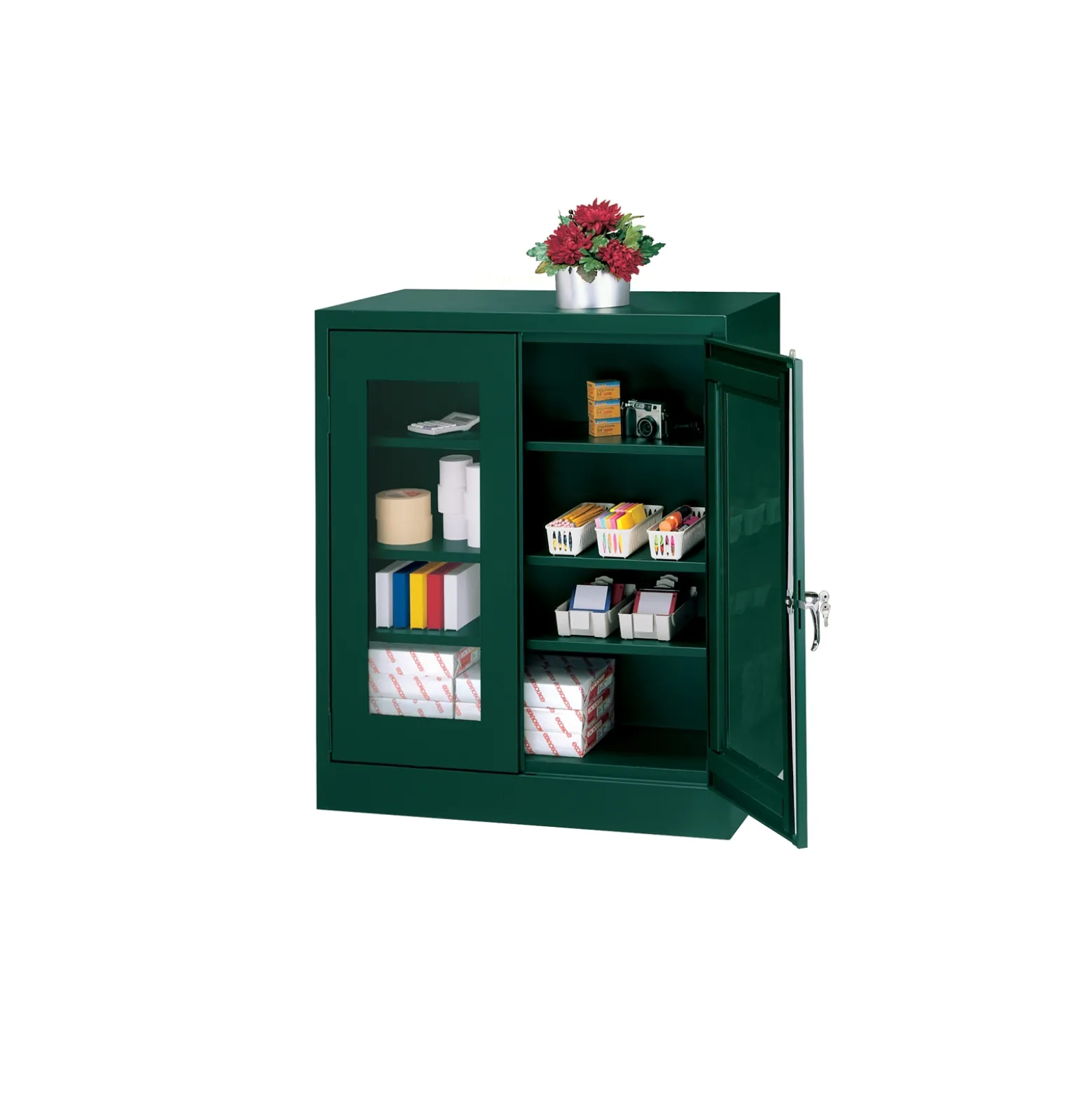 Storage Cabinet with Plexiglas Doors - 36"W x 18"D x 42"H