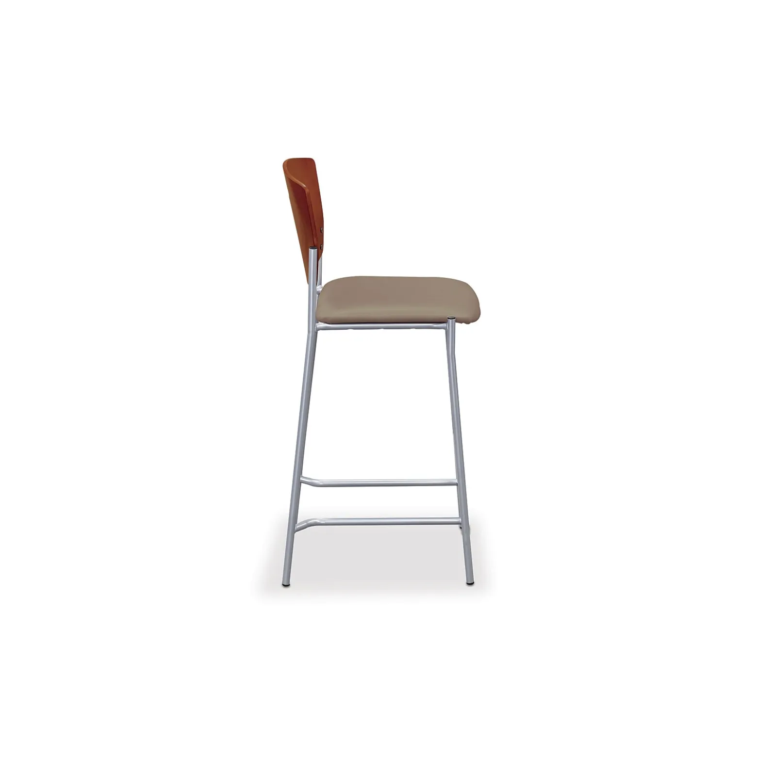 Strata Wood Back Bar Stool