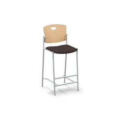 Strata Wood Back Bar Stool