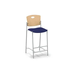 Strata Wood Back Bar Stool