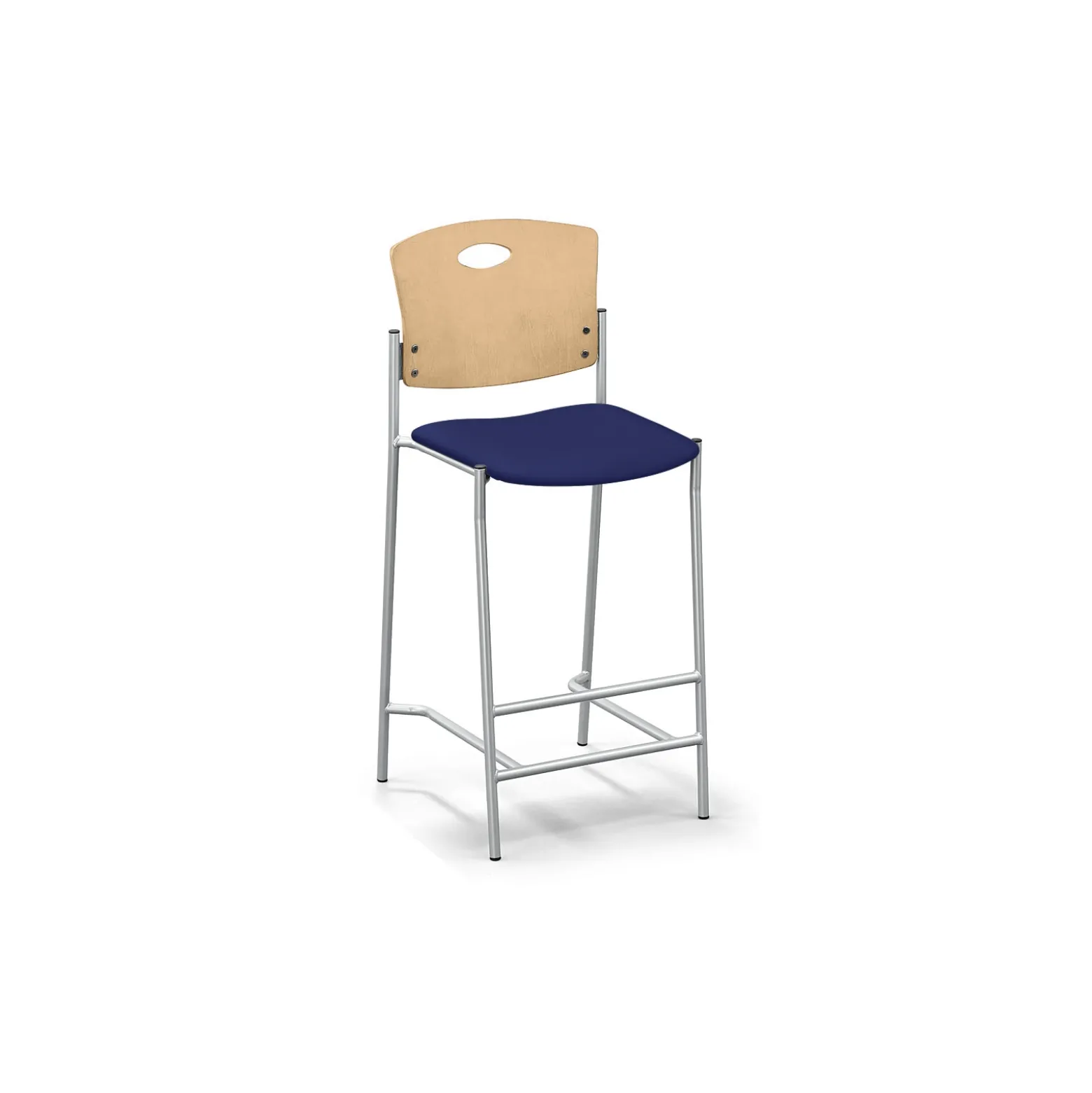Strata Wood Back Bar Stool