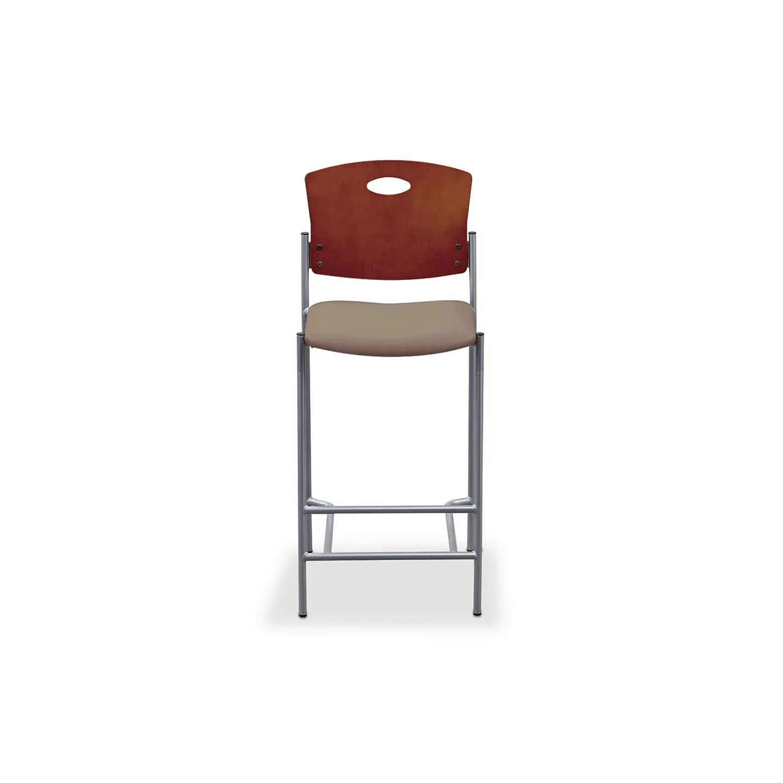 Strata Wood Back Bar Stool