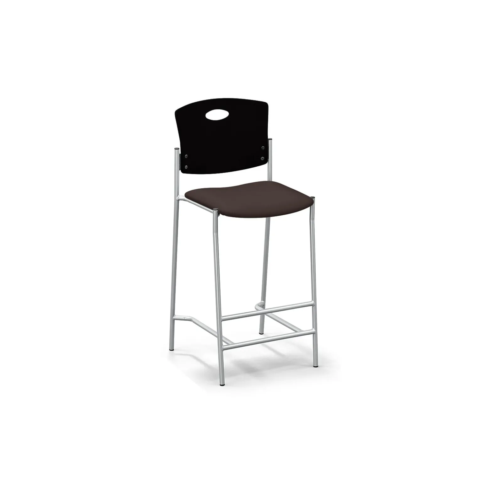 Strata Wood Back Bar Stool