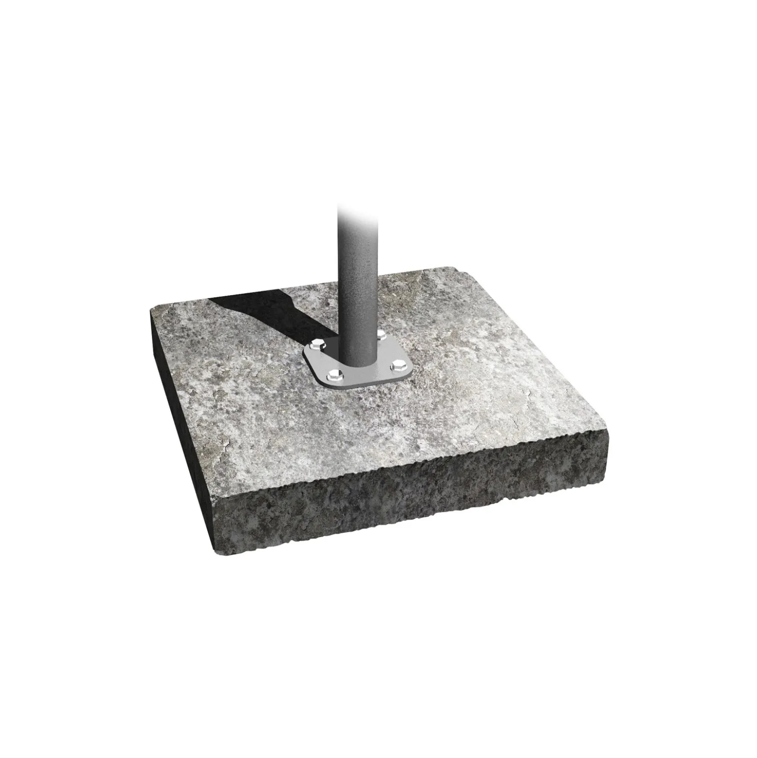 Surface Mount Diamond Pattern Steel Bench - 8'W