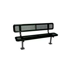 Surface Mount Perforated Steel Bench - 6'W