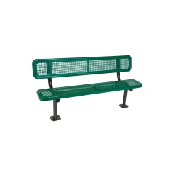Surface Mount Perforated Steel Bench - 6'W