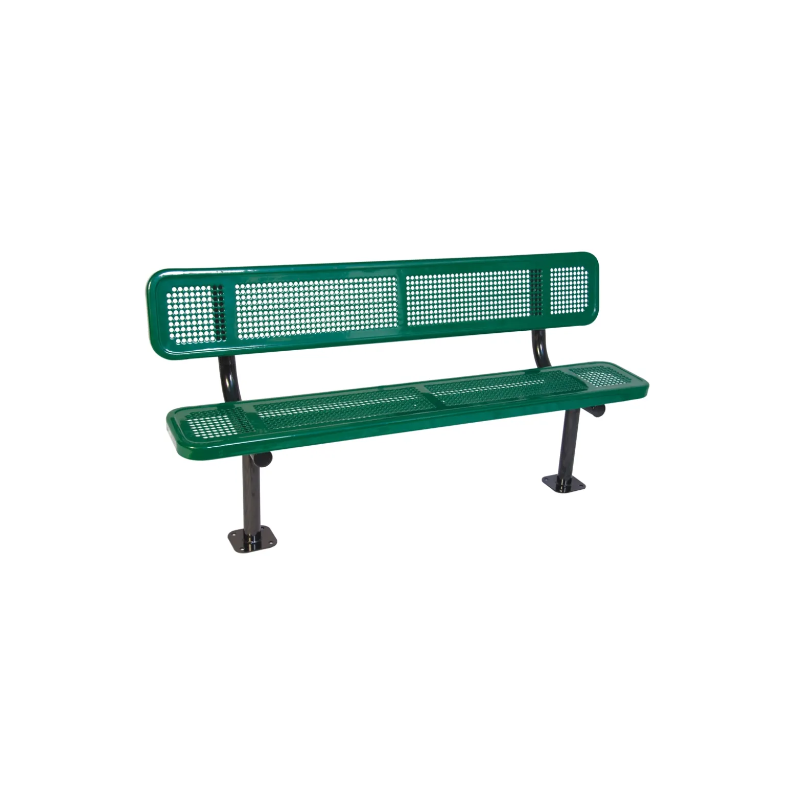 Surface Mount Perforated Steel Bench - 6'W