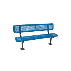 Surface Mount Perforated Steel Bench - 8'W