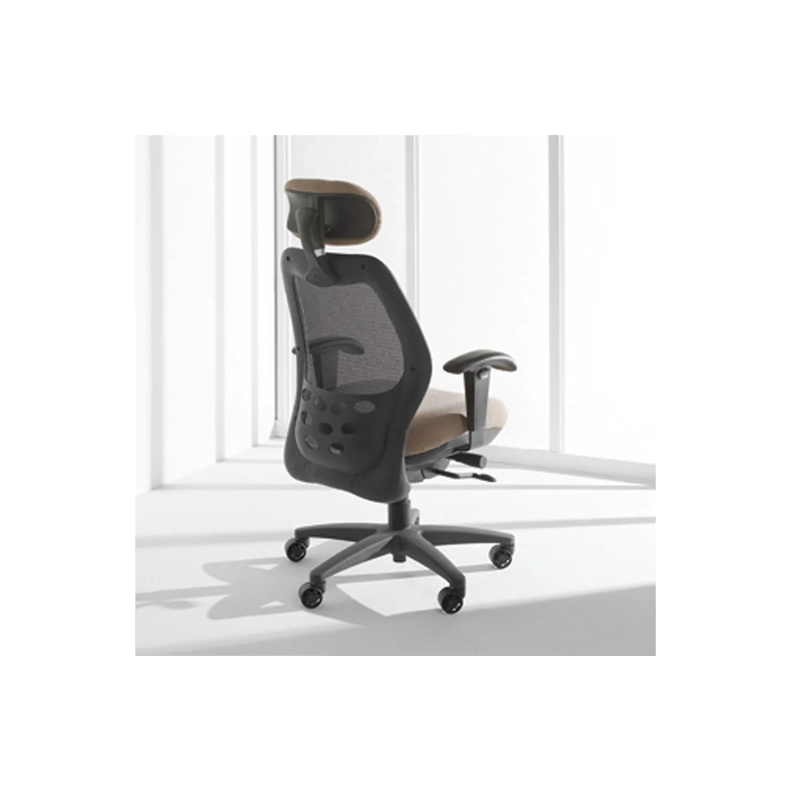 SXO Mid-Back Mesh Chair with Headrest