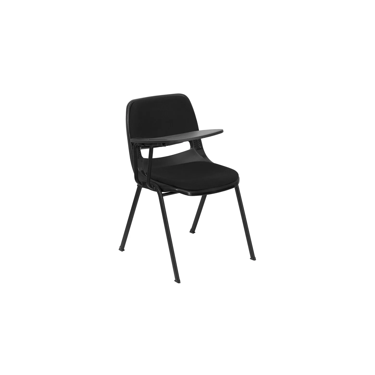 Tablet Arm Chair with Fabric Seat and Back