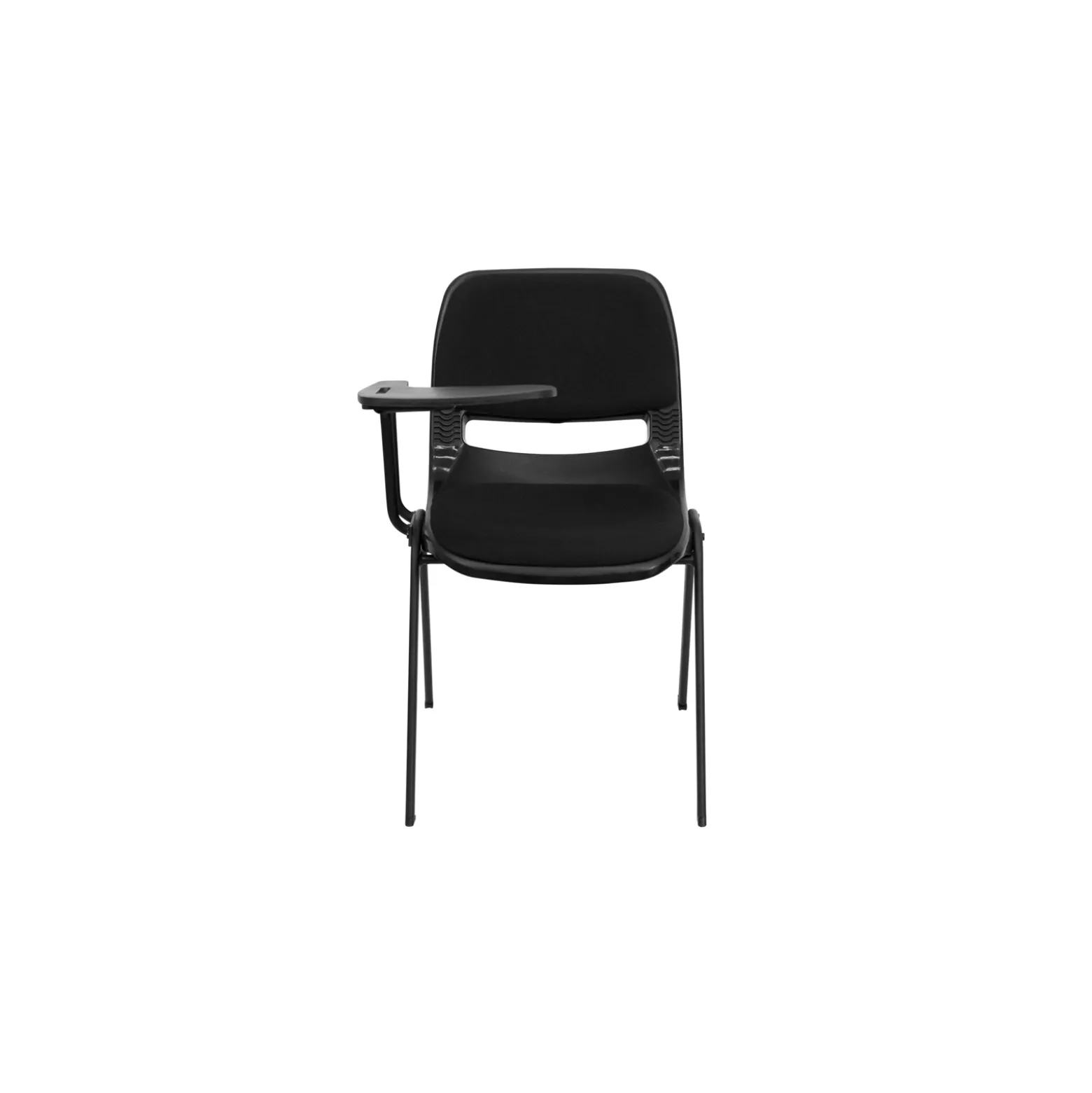 Tablet Arm Chair with Fabric Seat and Back