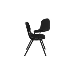 Tablet Arm Chair with Fabric Seat and Back
