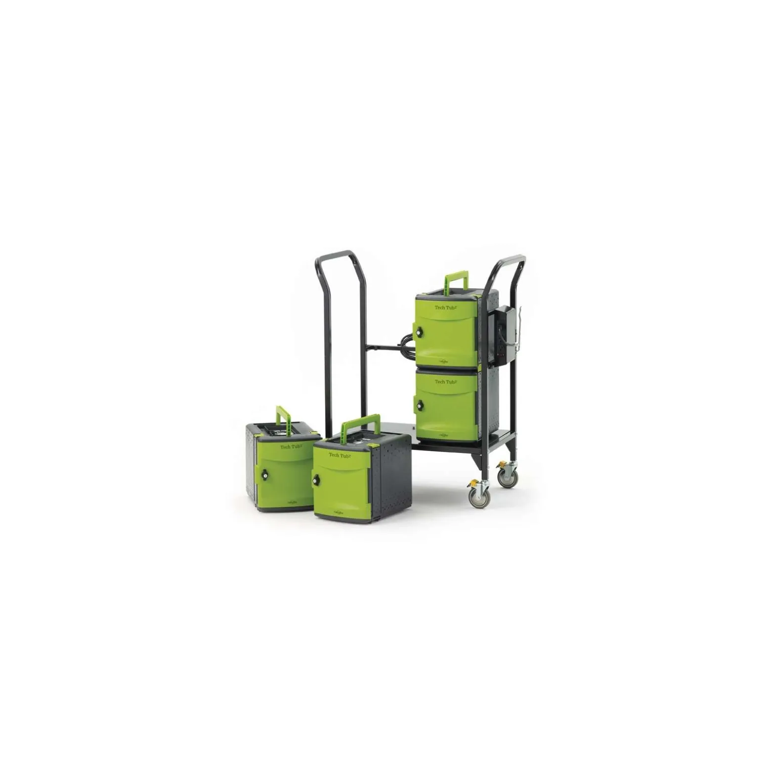 Tech Tub2 Cart with Four 6 Device Tubs