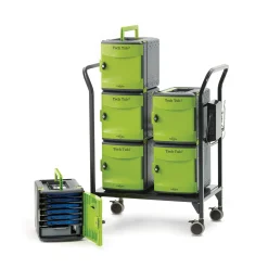 Tech Tub2 Cart with Storage and Charging Tubs for 32 Devices