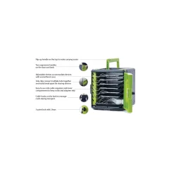 Tech Tub2 Cart with Storage and Charging Tubs for 32 Devices