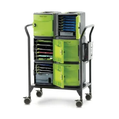 Tech Tub2 Cart with Storage and Charging Tubs for 32 Devices