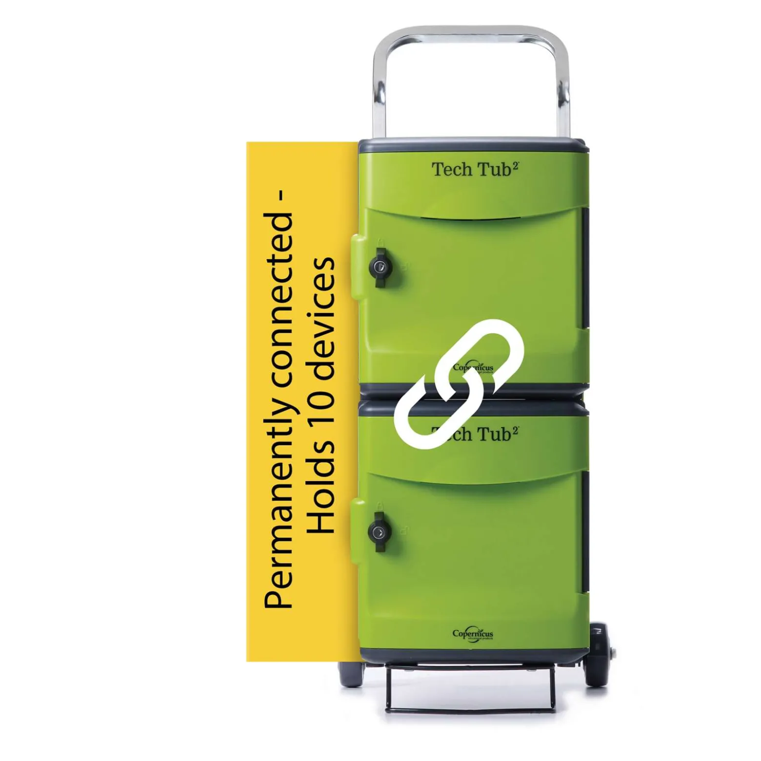 Tech Tub2 Trolley with Two 10 Device Tubs