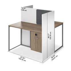 Tetrised 2-Person Workstation - 48