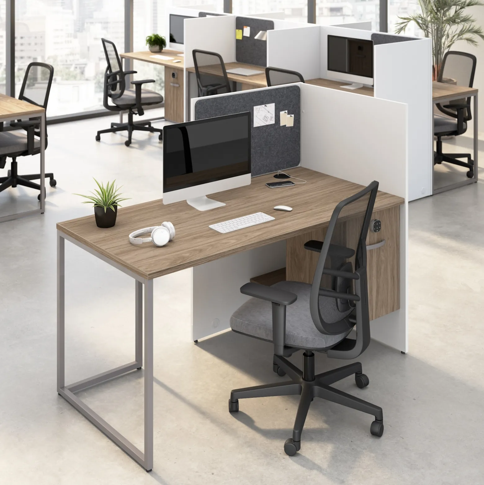 Tetrised Workstation - 60"W x 30"D