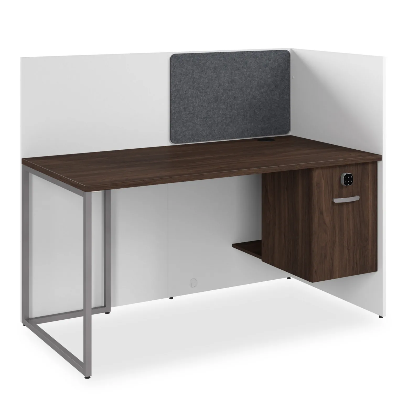 Tetrised Workstation with Full Back Panel - 60"W