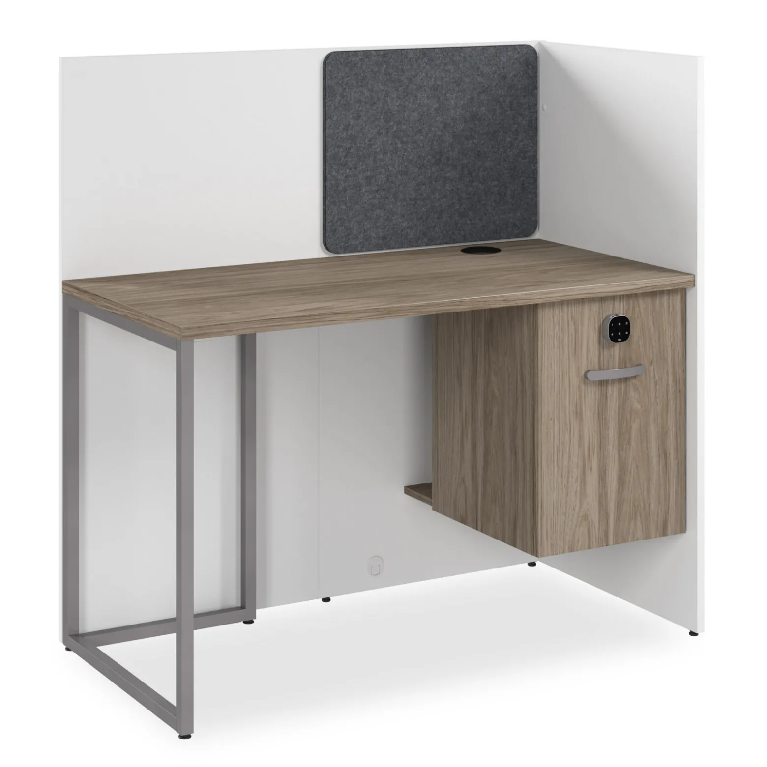Tetrised Workstation with Full Back Panel - 48"W