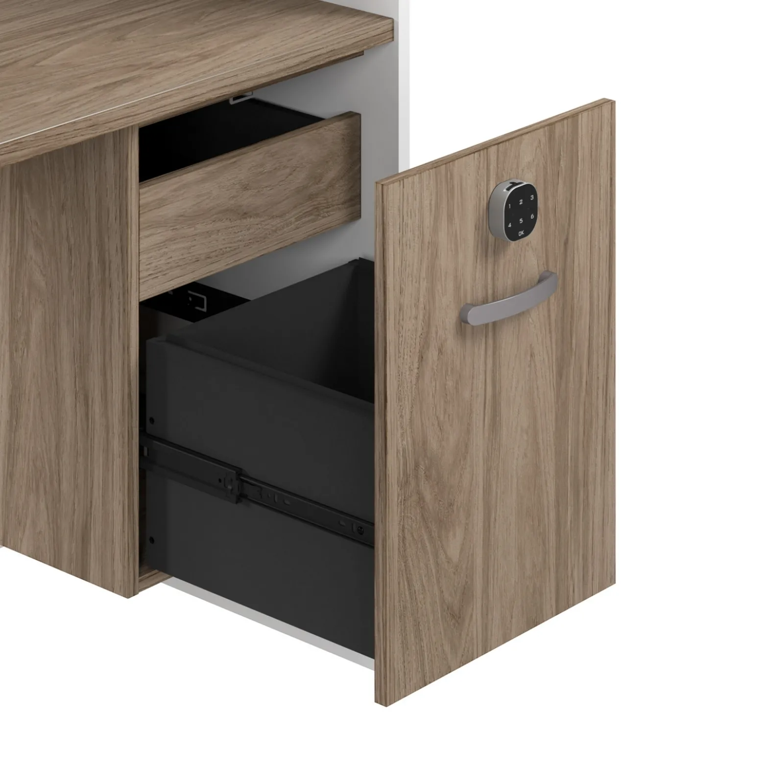 Tetrised Workstation with Full Back Panel - 48"W
