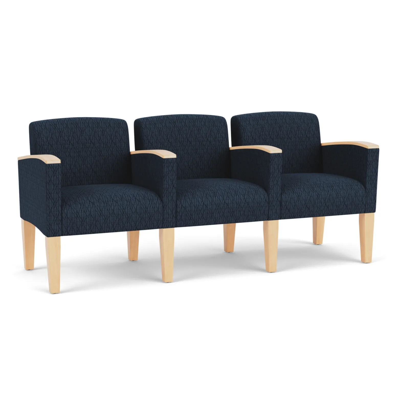 Three Seat Sofa in Print Fabric or Vinyl
