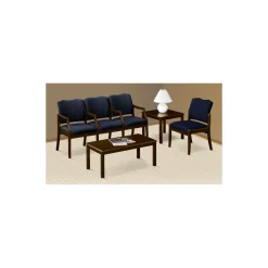 Three Seater with Center Arms in Print Fabric or Vinyl