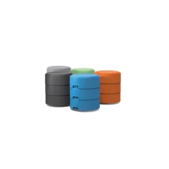 Three Section Stool with Three Rocker Bases