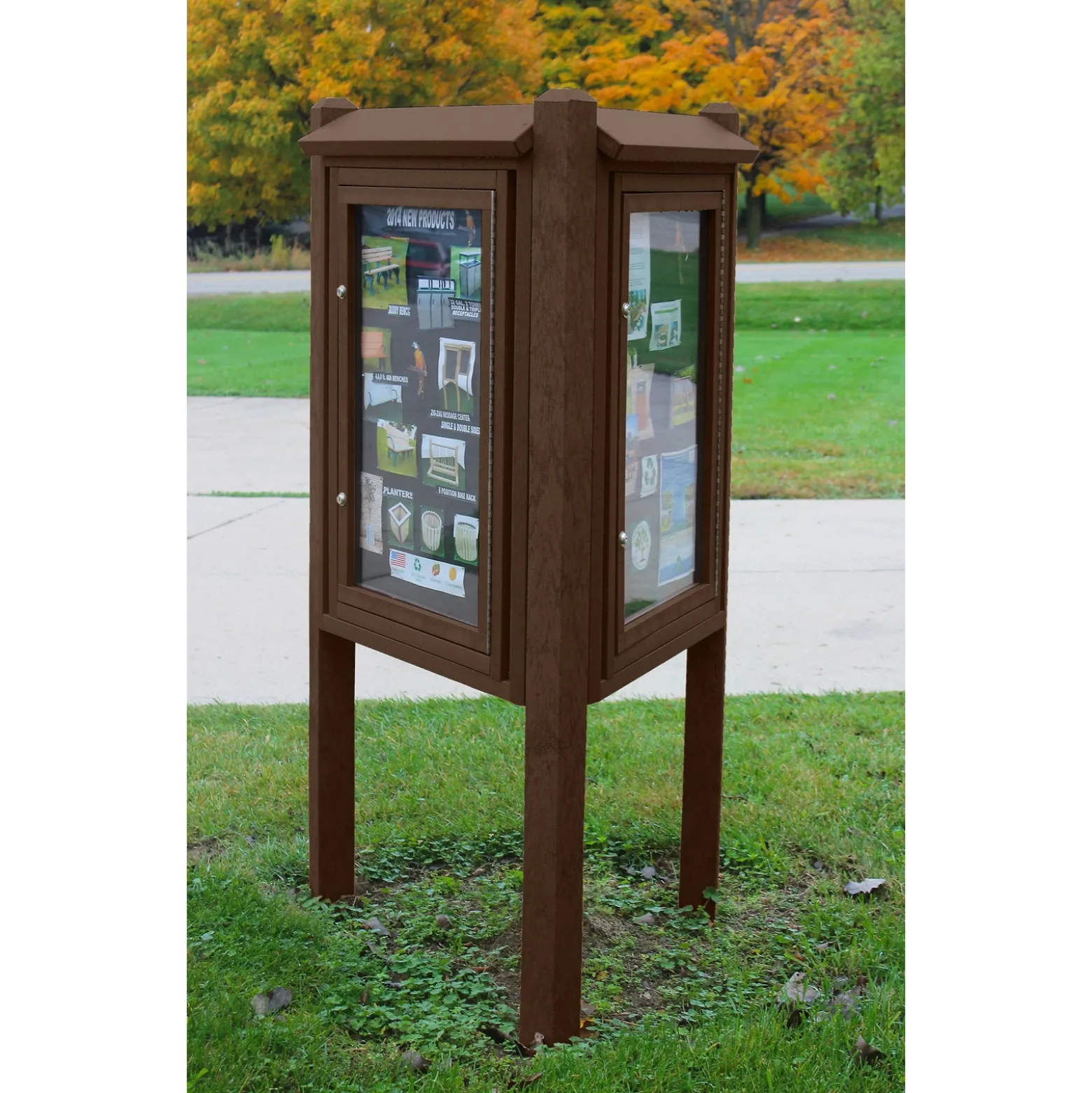 Three Sided Outdoor Kiosk