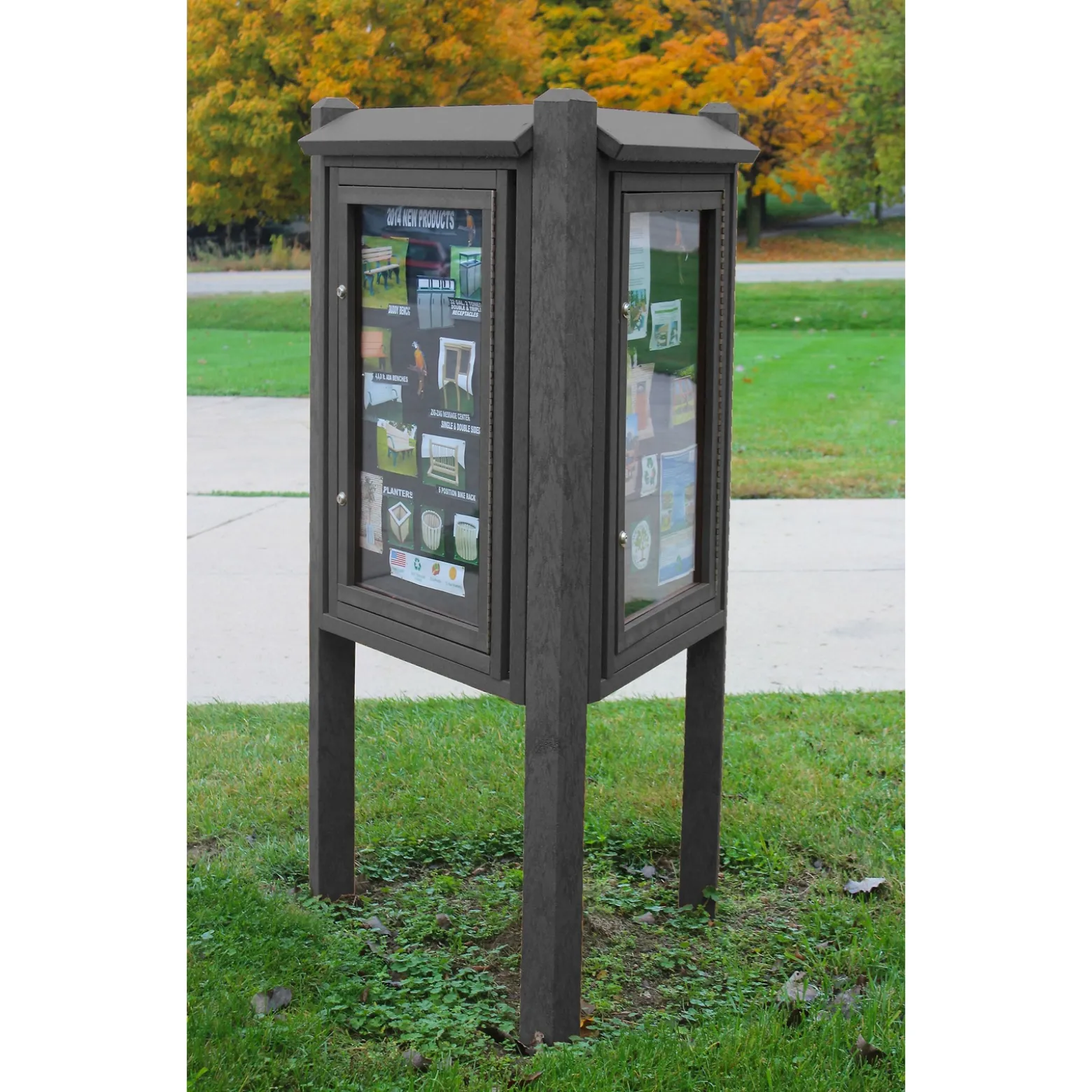 Three Sided Outdoor Kiosk