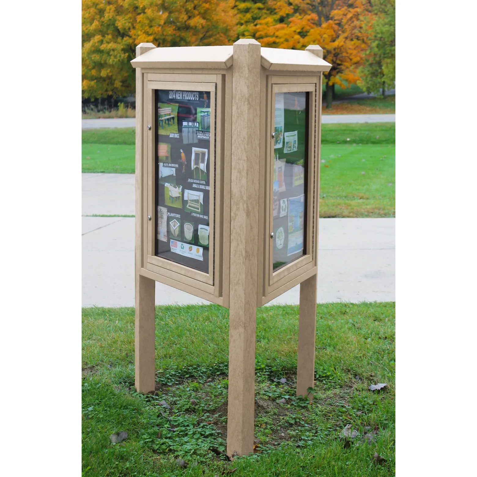 Three Sided Outdoor Kiosk